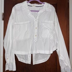 Anthropologie Open Back Button down